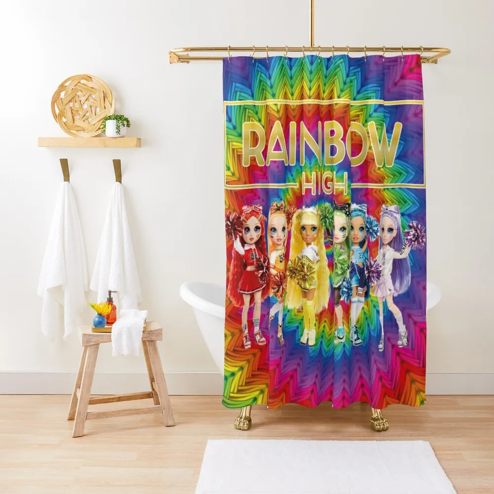 

Rainbow High Dolls Characters Shower Curtain Bathroom Fabric Window For Bathrooms Curtain