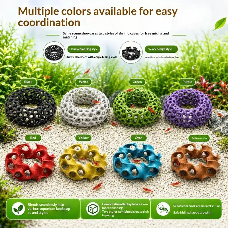 Aquarium Decor Betta Hammock Fish Decor Floating Betta Hide Shrimp Cave Aquarium Hammock, Floating Feeder Resting Spot