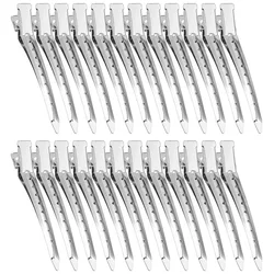 Hair Clips For Styling Sectioning 24Pcs Metal Duck Bill Clips For Women Alligator Hair Clip For Long Curl Thick Hair Salon Clips