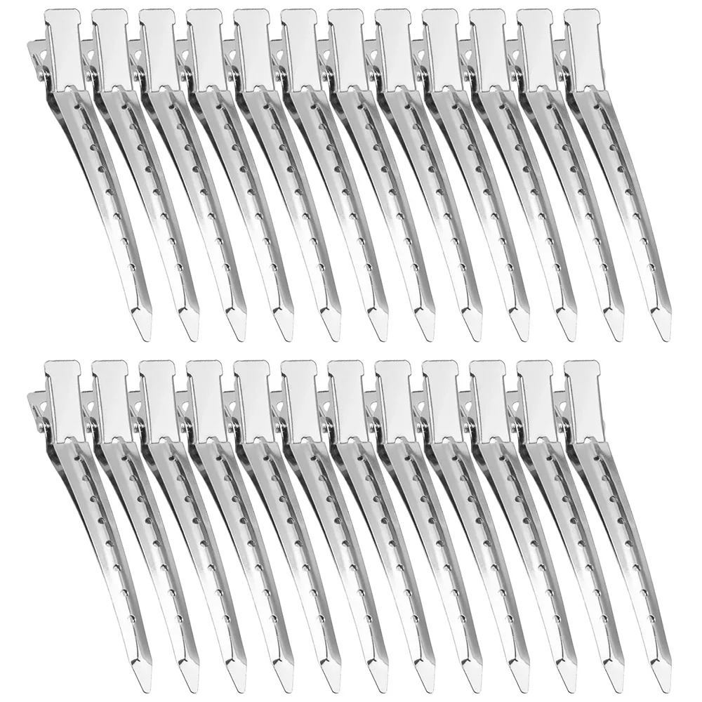 Hair Clips For Styling Sectioning 24Pcs Metal Duck Bill Clips For Women Alligator Hair Clip For Long Curl Thick Hair Salon Clips