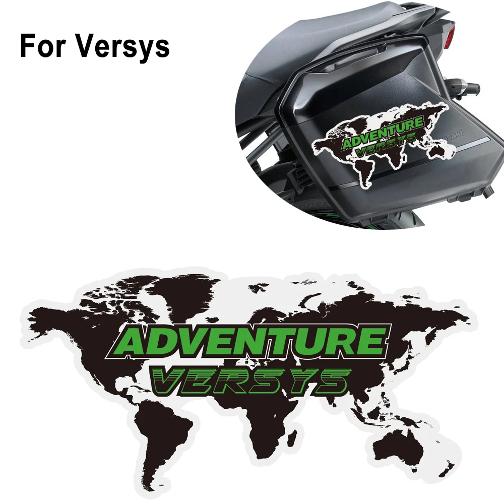 Para Kawasaki VERSYS-X 250 VERSYS 300-X 400 650 1000 Tanque Pad Adesivos Tronco Casos Bagagem Gás Óleo Combustível Kit Joelho Protetor Decalque