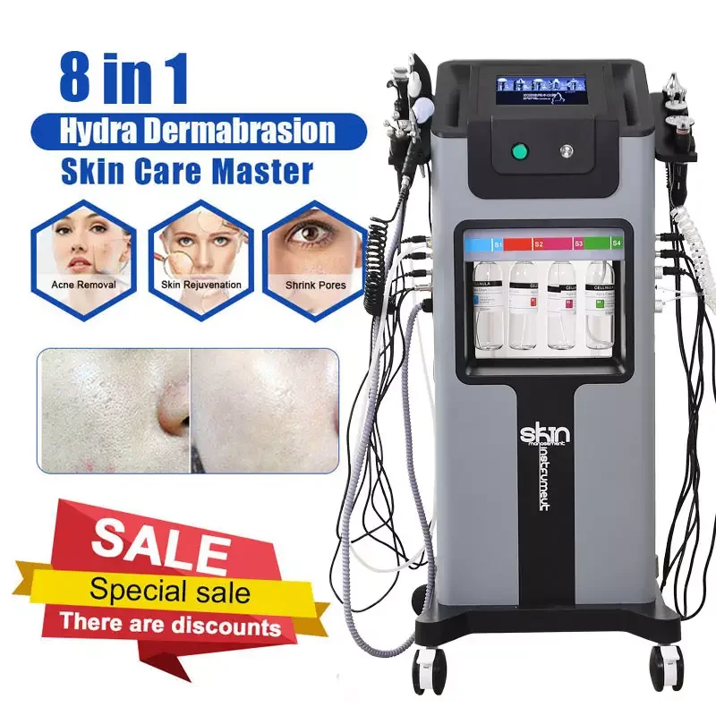 2023 10 In 1 Hydro Dermabrasion Facial Aqua Peel Water Facial Care Machine Oxygen Jet Peel Machine Facial Multifunction Spa