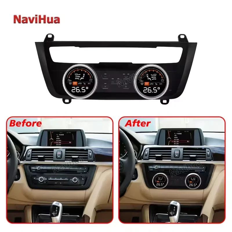 For BMW 3 Series F30 2013 2019 New Car Digital AC Screen Knob Panel Auto Air Conditioning System Upgrade Climate Control Monitor