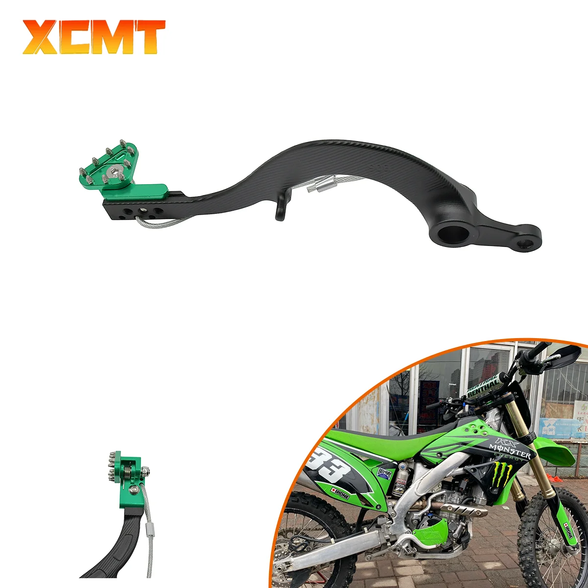 

For KAWASAKI KX250 CNC Aluminum Rear Foot Brake Lever Pedal KX450 KX250F KX450F KLX450R KX 250 450 250F 450F 2004-2020 Motocross