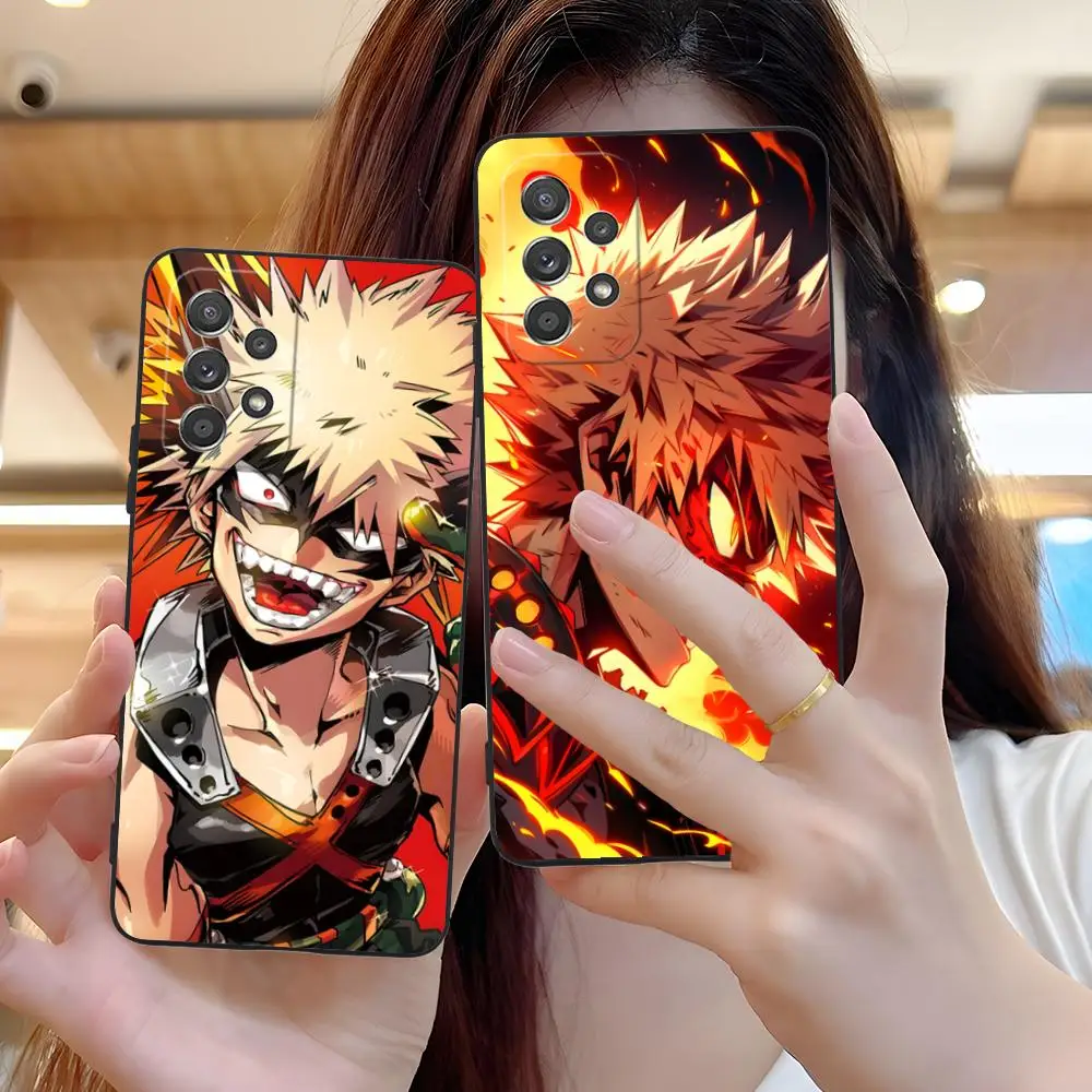 

Чехол для телефона My Hero Academia Bakugo для Samsung Galaxy M55 54 42 35 34 33 32 23 22 15 14 13 12 F55 5G Цветной защитный чехол
