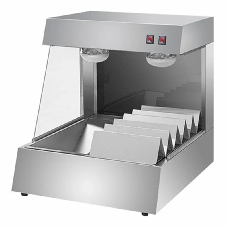 

Desktop French fries workstation, commercial French fries insulation display, French fries cabinet, vertical stainless steel