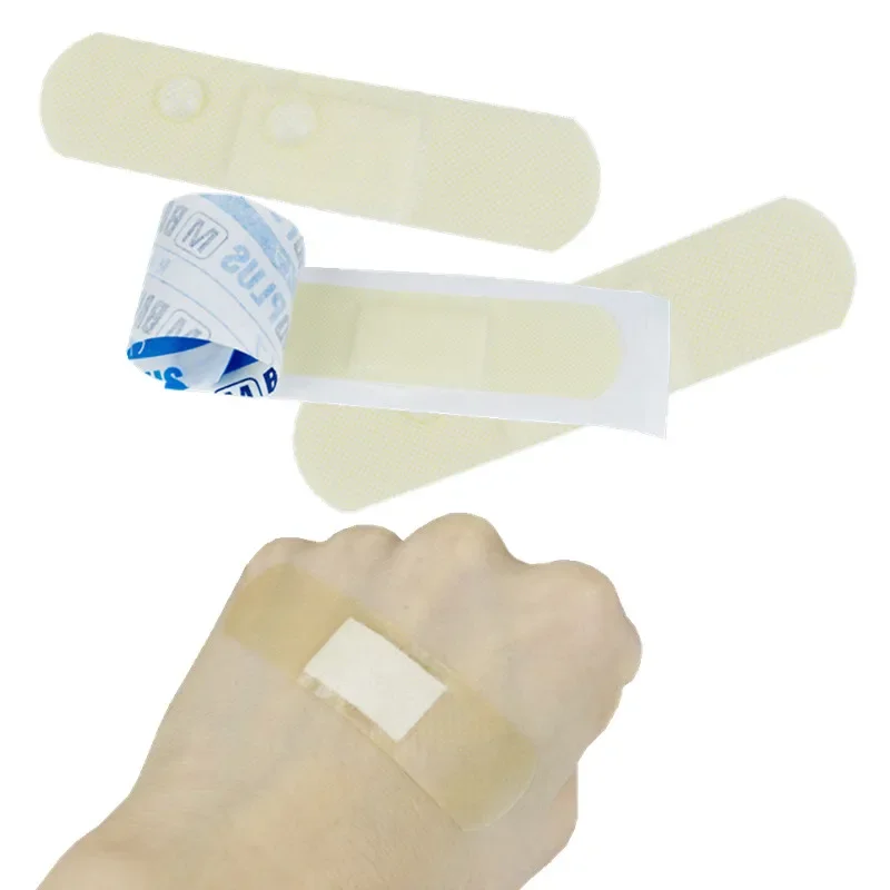 50Pcs/Pack Breathable Band Aid Hemostasis Self-adhesive Waterproof Bandages First Aid Emergency Kit for Adult Children Kids