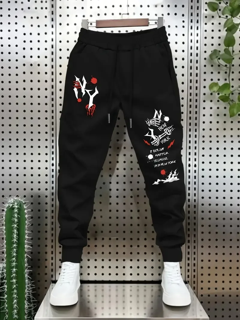 

The new men's trousers for Spring and autumn 2025 feature street casual fashionable and comfortable 3D letter pattern printing