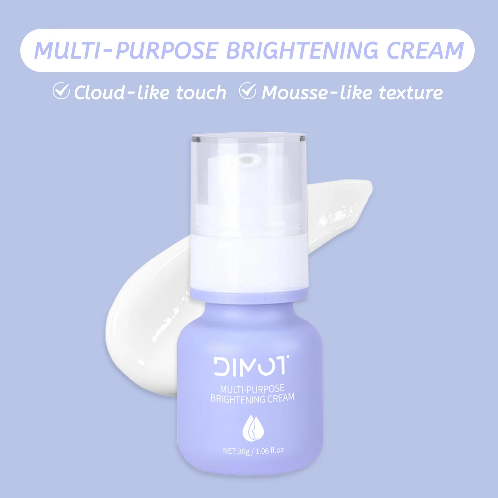 Portable Brightening Cream Concealer Invisible Pores Moisturizing Correcting Skin Tone Plante Extract Soothing Oil Control 30g