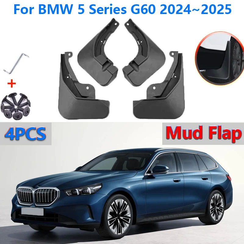 

Car Mudguard for BMW 5 Series G60 520i M 2024 2025 Front Rear Mud Flap MudFlaps Mud Guard Fender Splash Auto Styling Accessories