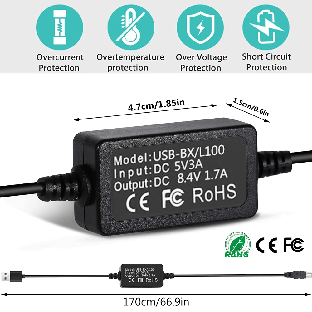 5V USB AC-L100 Drive Cable Power Replaces AC-L10A AC-L15A AC-L100A For SONY Handycam DCR-TRV MVC-FD DSC-S30 DCR-DVD100 Camcorder