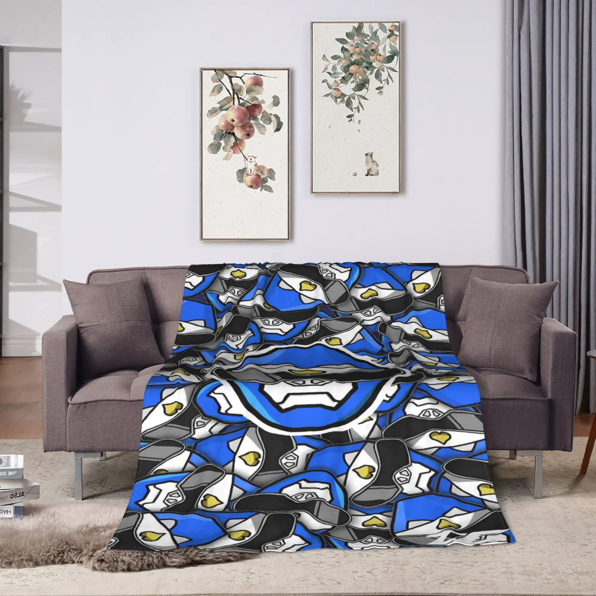 Silver Blue Dot Kamen Rider Manga Blanket Quality Warm Soft  Bedding Throws Winter Picnic Living Room Comfortable Bedspread