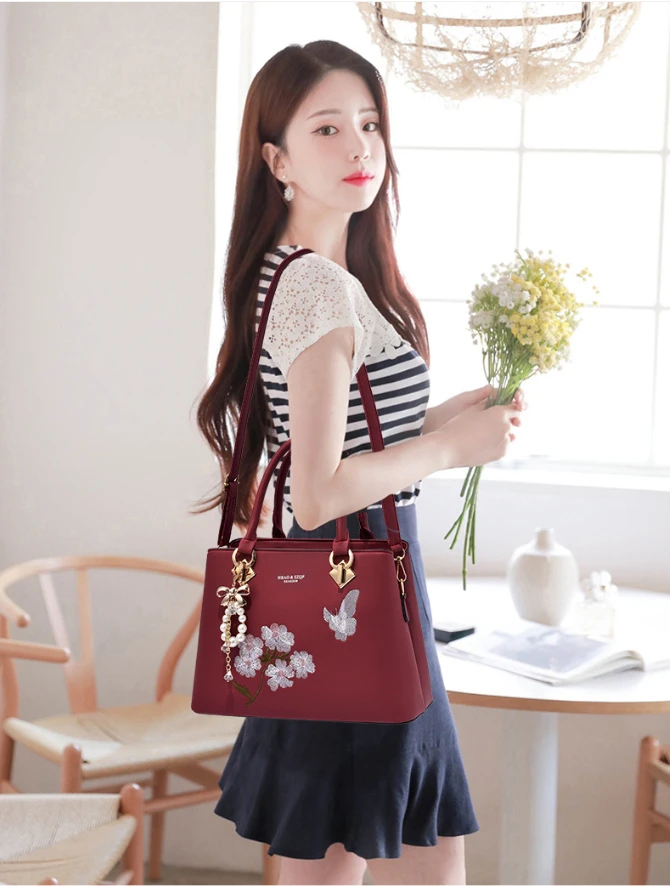 

Роскошная брендовая дизайнерская женская сумка, модная большая вместительная вышитая сумка на плечо, классическая универсальная сумка через плечо, большая сумка