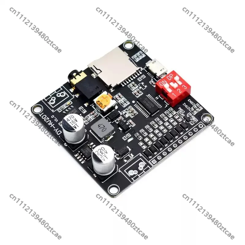 MP3 Decoder Board Voice Playback Module, UART Serial Control & IO Trigger, USB Download with Flash Storage