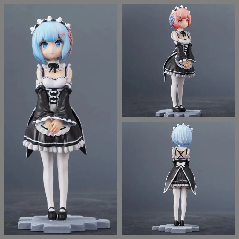 Re: ontariStart Life in Another World Anime Figure, Leimu Lamu, Childhood Maid Figurine, Statue Collection Model, Decor Toy Gifts