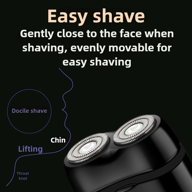 Portable Pocket Double-headed Men's Shaver Usb Charging Floating Shaving Car Mini Electric New Knife Head Wash