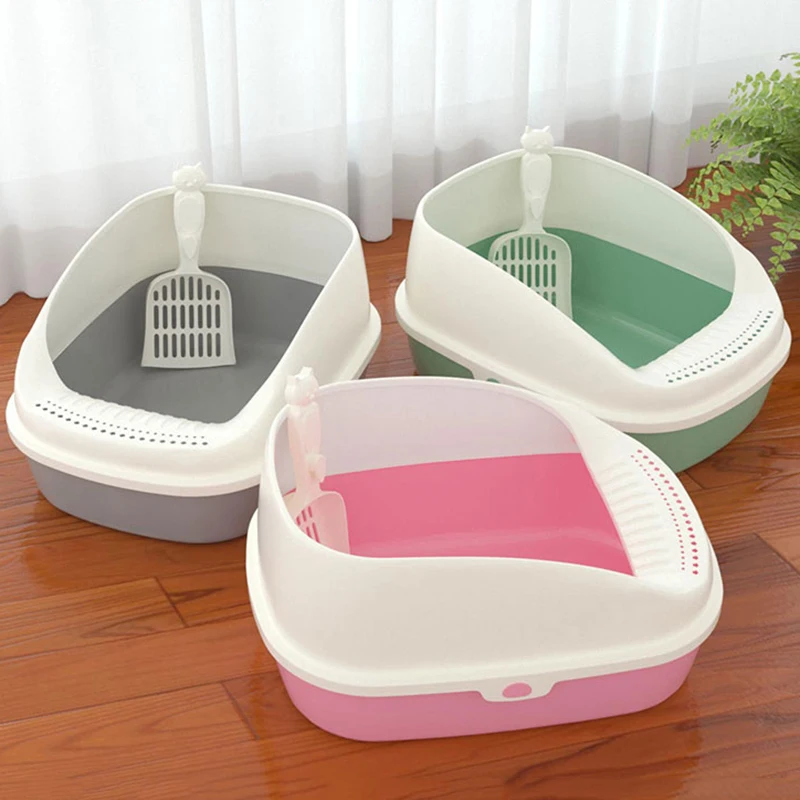 Bathroom Shovel Sand Cat Bedpans Villa Design Hygienic Closed Cat Bedpans Modern Shovel Arenero Para Gatos Kitten Accessories