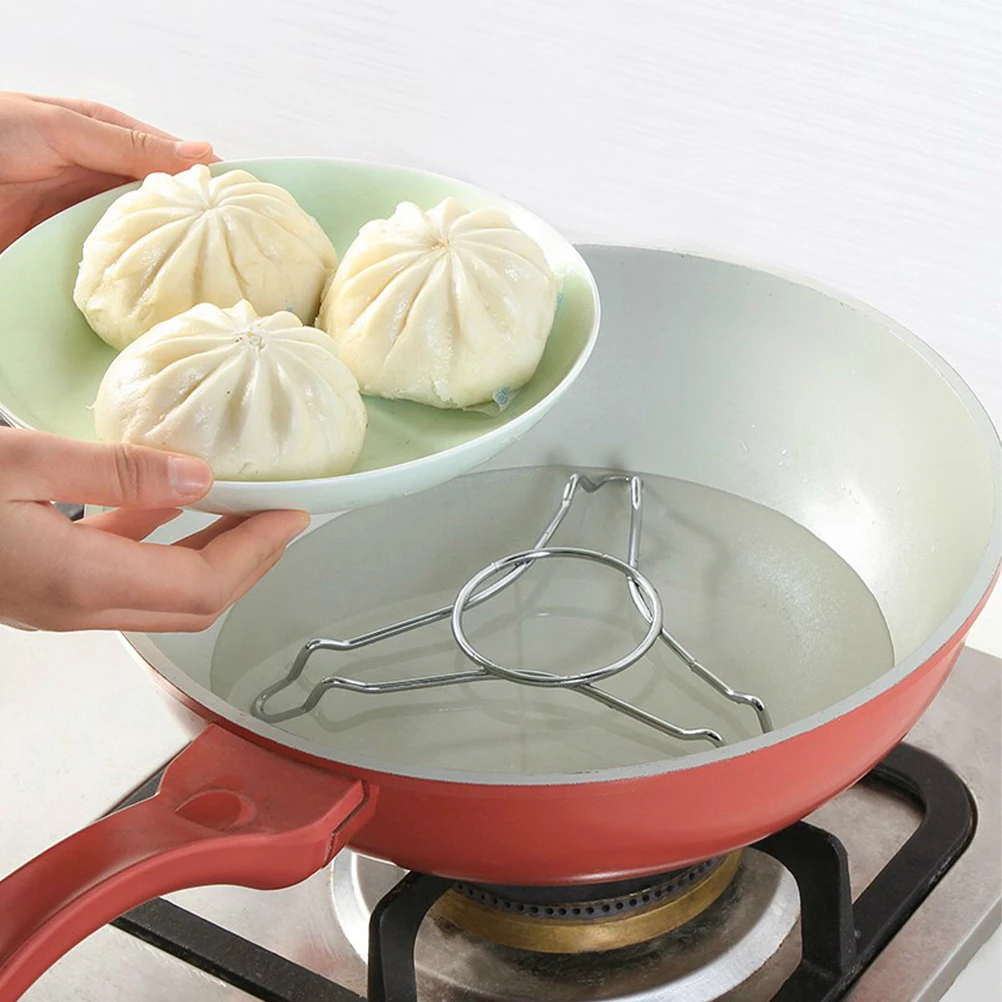 

2 Pcs Cooker Steam Rack Triangle Steamed Grid Steaming Stand Pot Basket Steamer Multifunction Pot Steaming Tray