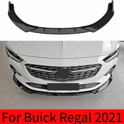 For Buick Regal 2021 Years Car Front Bumper Chin Bodykit Lip Modification On Bumper Spoiler Chin Bright Black