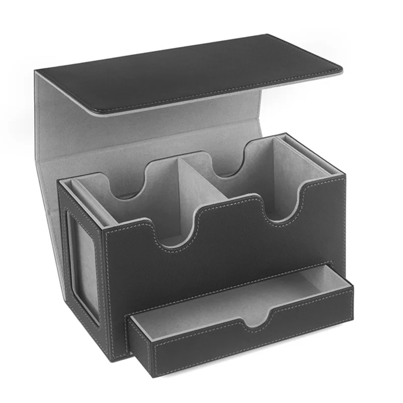 

Portable Game Magnetic Card Storage Box, Drawer Storage Box With Viewing Window,Card Holder For Magic Game Cards