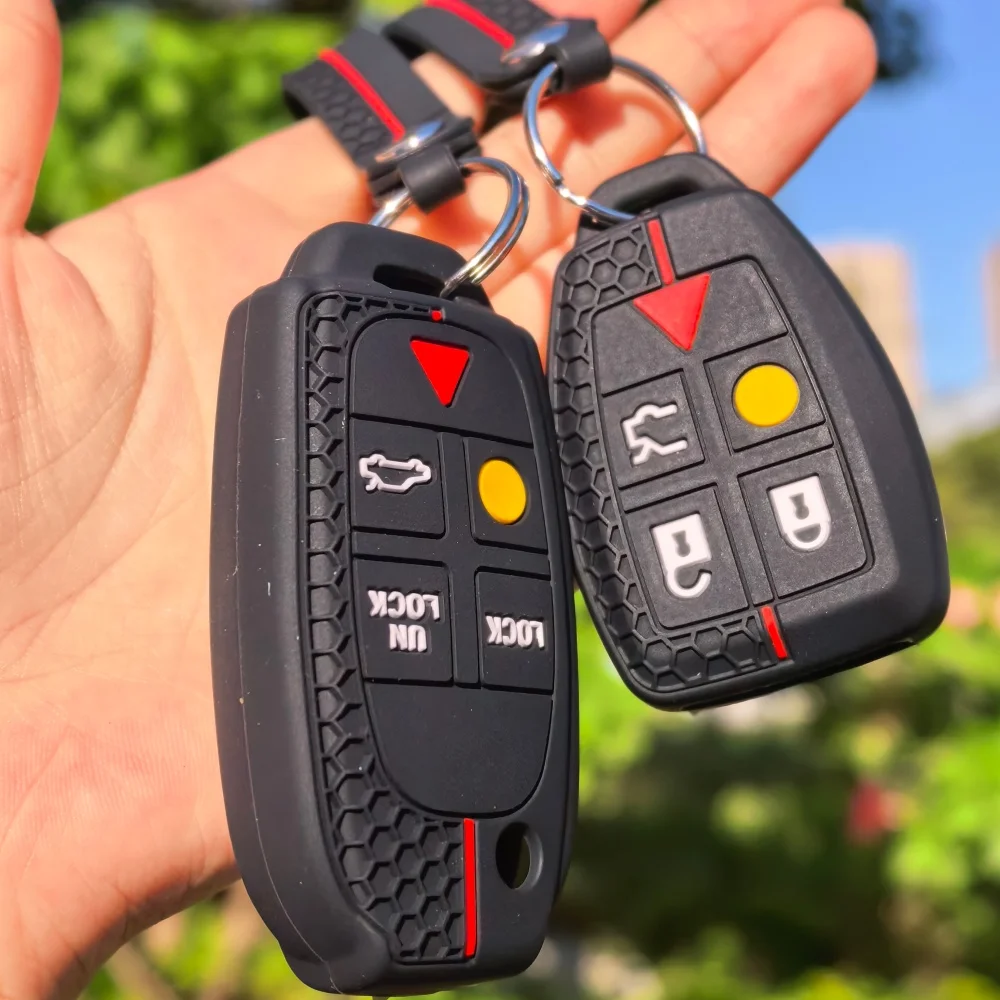 5 Buttons Flip Remote Key Case Fob for VOLVO S60 S80 V70 XC90 C30 C70 S40 V50 Car Key Keychain Protection