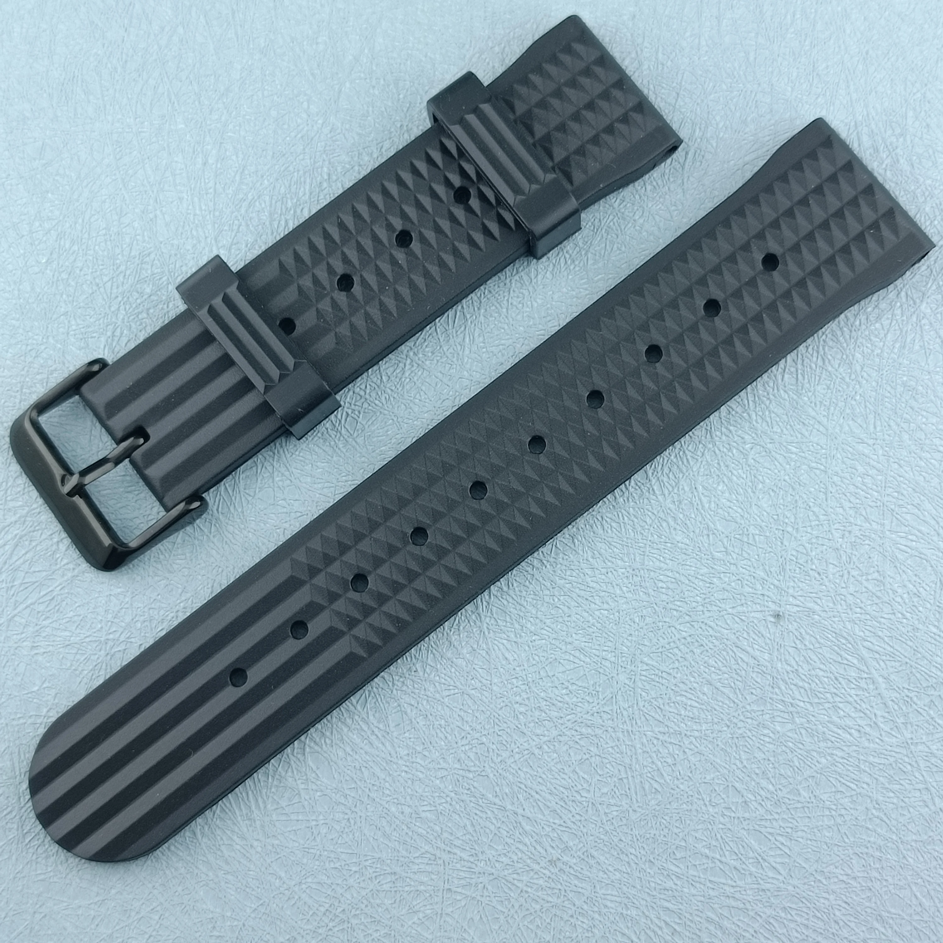 22mm Rubber Watch Band For Seiko Soft Rubber Watch Strap Waterproof Replacement Universal Watchbands