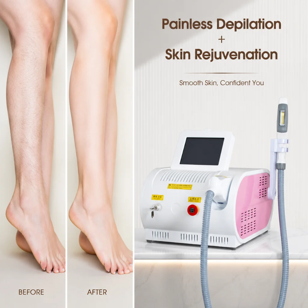 OPT 3 Wavelength Portable  Hair Removal Machine Professional Salon Device For Painless Hair Removal & Skin Rejuvenation