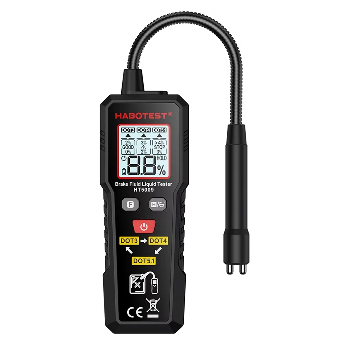 HABOTEST Bremsflüssigkeit Feuchtigkeit Tester Auto Bremsflüssigkeit Flüssigkeit TesterJAS