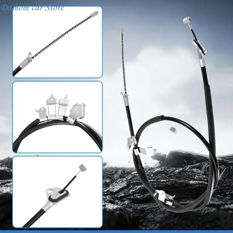 A2UC Emergency Brake Cable Pair 46430-0R012 46430-0R013 with Left and Right Assembly, Flexible Black Housings, Metal Fittings