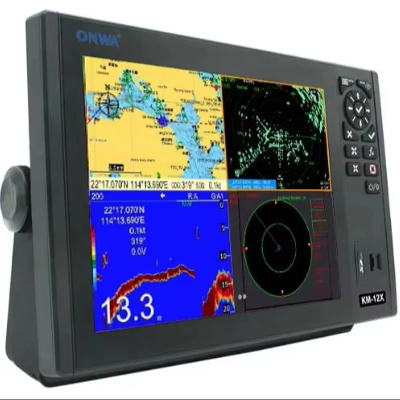 

Морской интегрированный GPS-навигатор SSTT с картами, AIS, предотвращением столкновений, детектором рыбы и радаром KM-12X/12C/12A