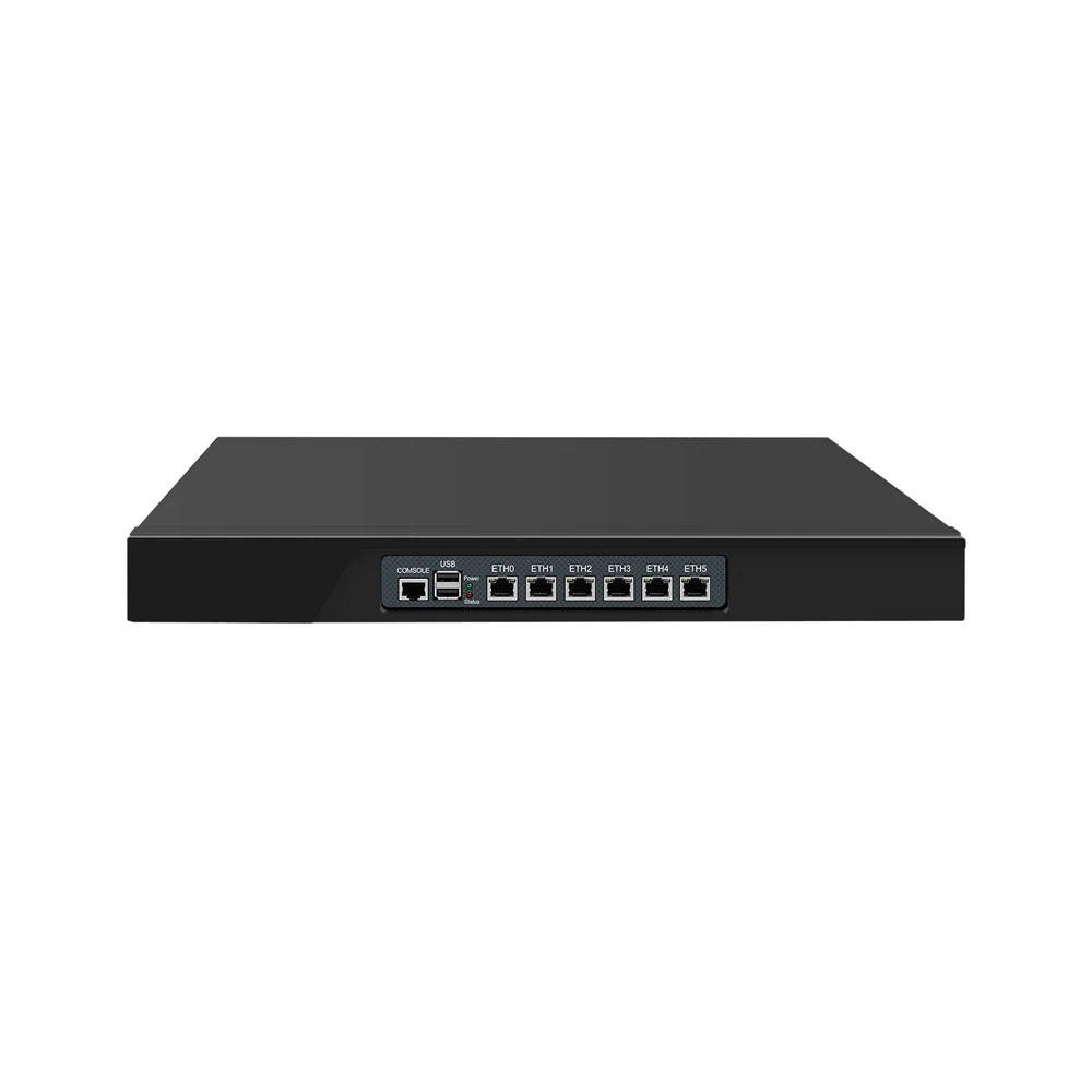 HUNSN 1U Firewall Hardware Network Security Appliance, pFSense, Atom D525, RJ08, Einwinkel, Mikrotik, OPNsense, VPN, Router PC, 6LAN, VGA