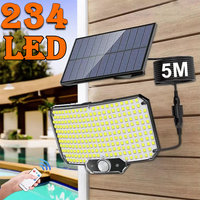 Solar Light Outdoor Super Bright Motion Sensor Solar Strong Power LED Garden Wall Lamp IP65 Waterproof 3 Working Mode