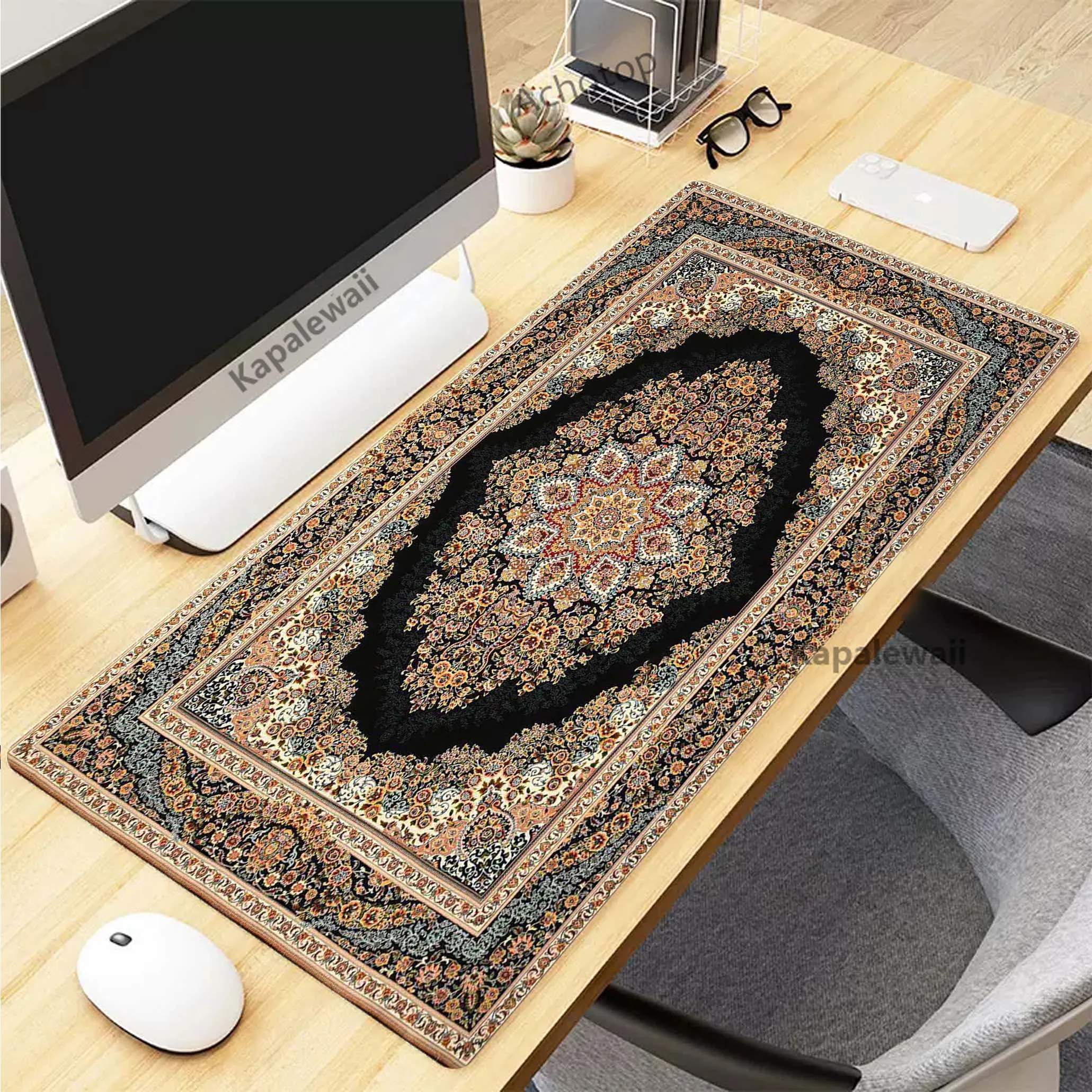 Persian Carpet Mysterious Retro Mouse Pad Pc Gamer Mousepad Rubber Mouse Mat Gaming Speed Keyboard Pads Office Rubber Desk Mat