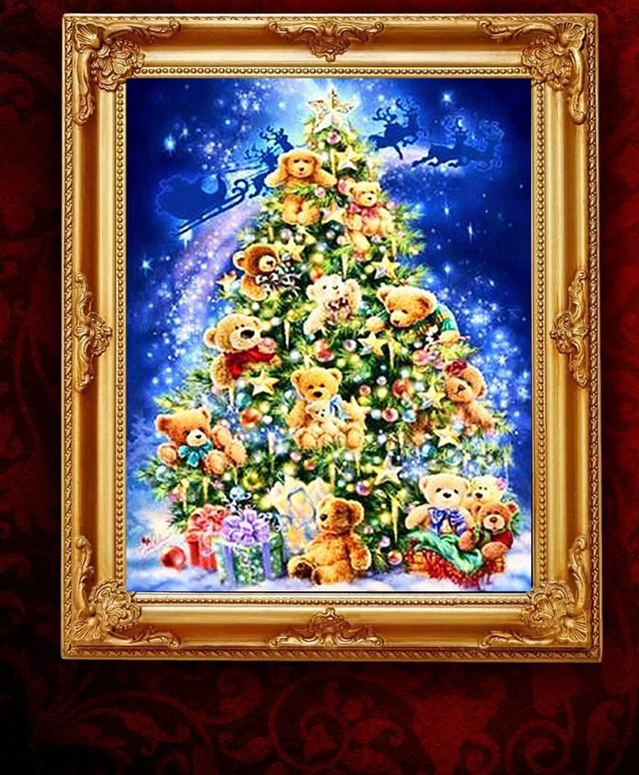 

Набор для вышивки крестиком великолепной рождественской елки: 28ct, 18ct, 14ct, 11ct. Дополнительная упаковка материалов для ручной вышивки ткани с принтом