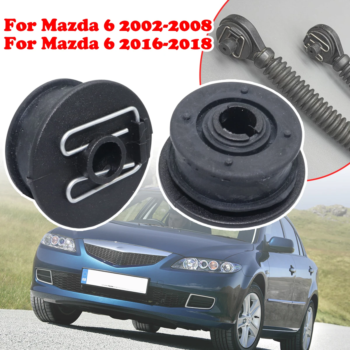 

2pcs Manual Gear Shifter Linkage Bushing For Mazda 6 Car Selector Pivot Bushing Grommet Fix Shifting Issue Car Replacement Parts