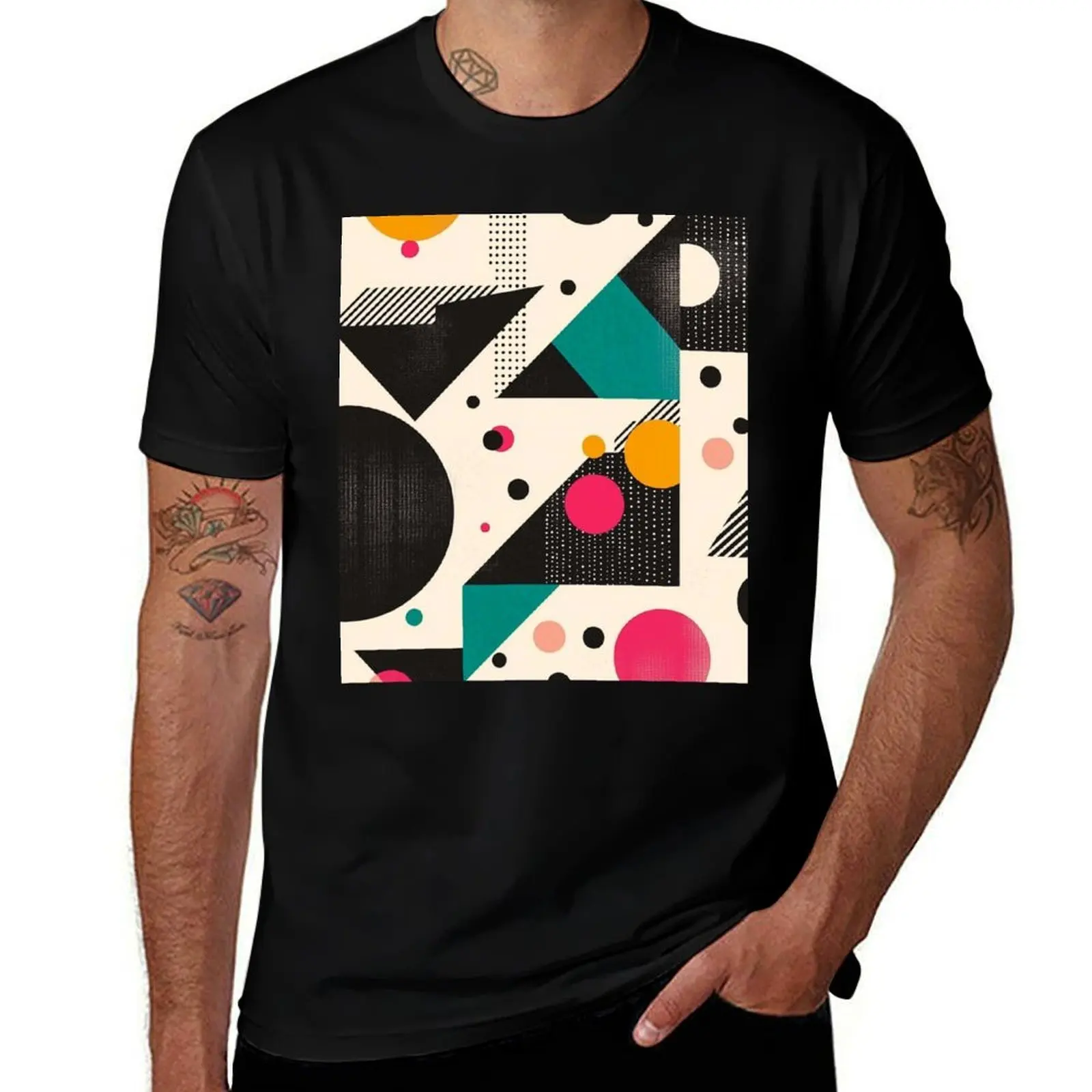 

Retro Geometric Pop Art – Bold Abstract Shapes Design T-Shirt plus sizes plus size clothes mens t shirts pack