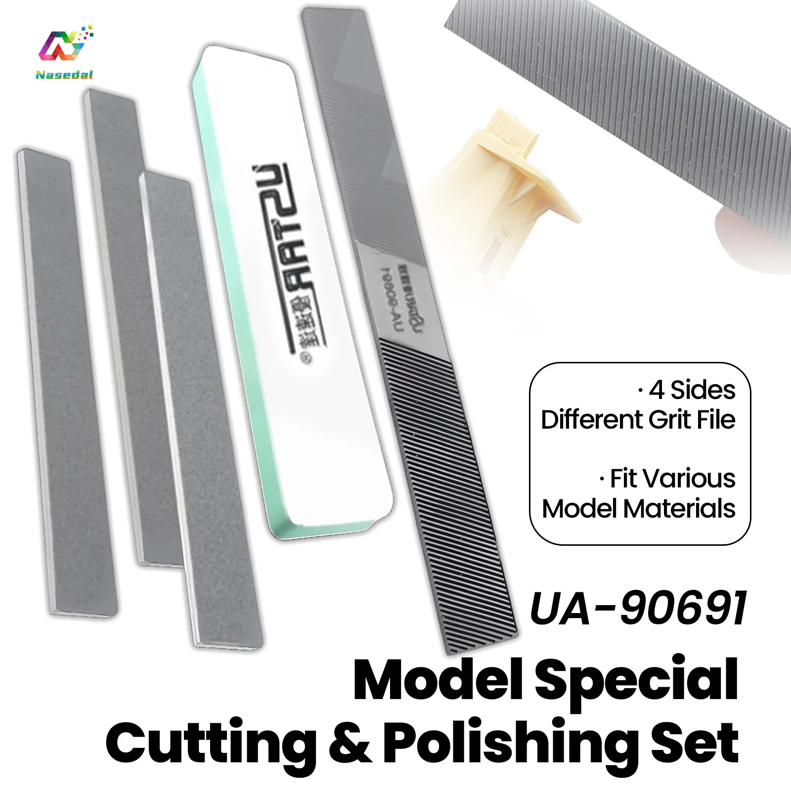 Ustar UA-90691 Grinding Polishing Tool Set for Gundam Model Making Curved Flat Surface Detail Sanding Mirror Finish Hobby Tools
