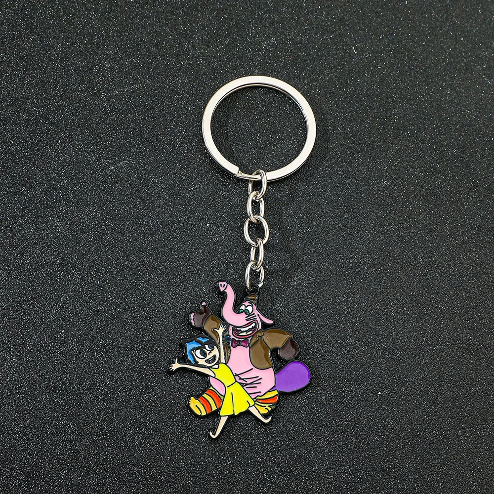 Disney Cartoon Inside Out Keychain Fashion Creative Quirky Charm Keychain Suitable for Bag Pendant