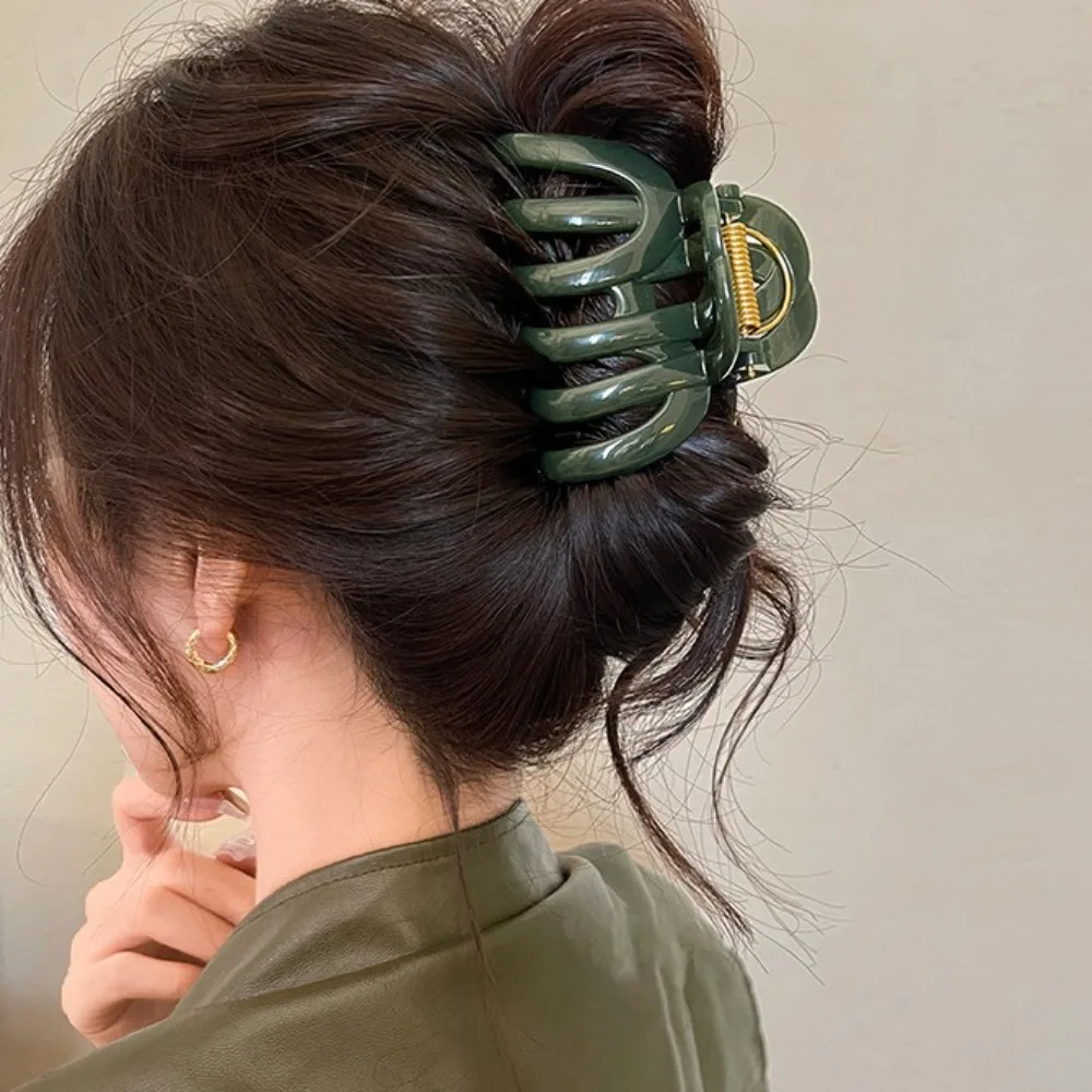 Personalized French Style Pumpkin Hair Claw Large Funny Hair Grab Headwear Temperament Shark Clip Headdress