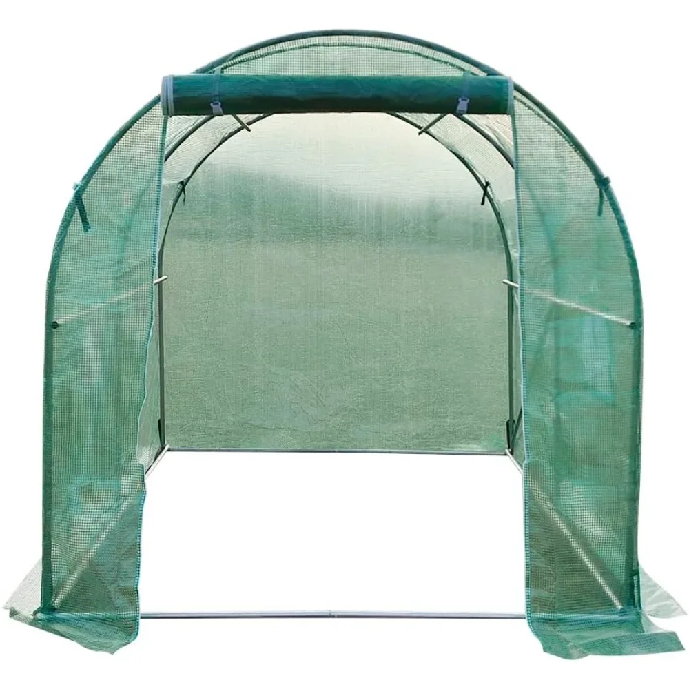 

Walk-in Greenhouse 9.8x6.5x6.5FT Polly Tunnel Patio Garden Polytunnel Outdoor Plant Gardening Greenhouse Plant Protector