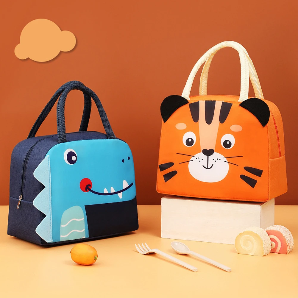 Portable Insulation Lunch Box Fridge Thermal Bag Tote 3D Cartoon Pattern Bento Bag Kids School Cute Thermal Insulated Lunch Box