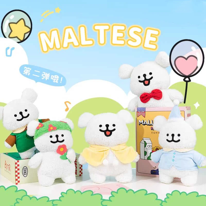 

Kawaii Maltese аниме хобби мультфильм двойной 1 дюйм фото брелок подарки для девушки