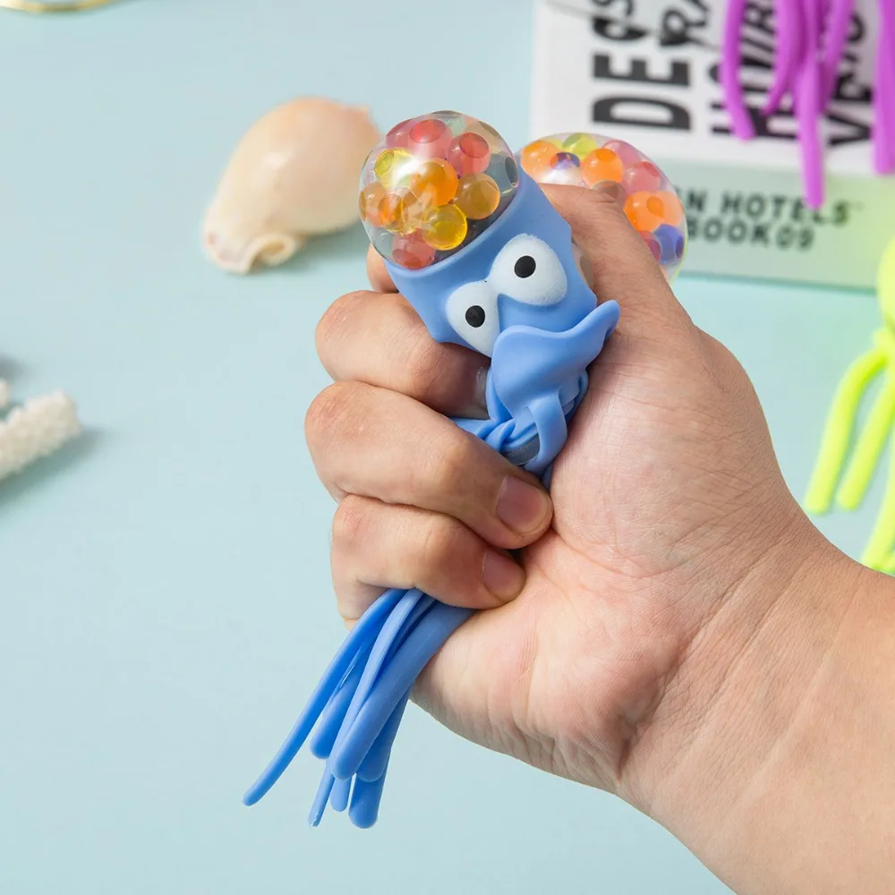 Octopus Stress Ball Squishy Toys for Adults Kids, Sensory Fidget Toys for Anxiety Relief, Cute Squeeze Party Favors Gifts