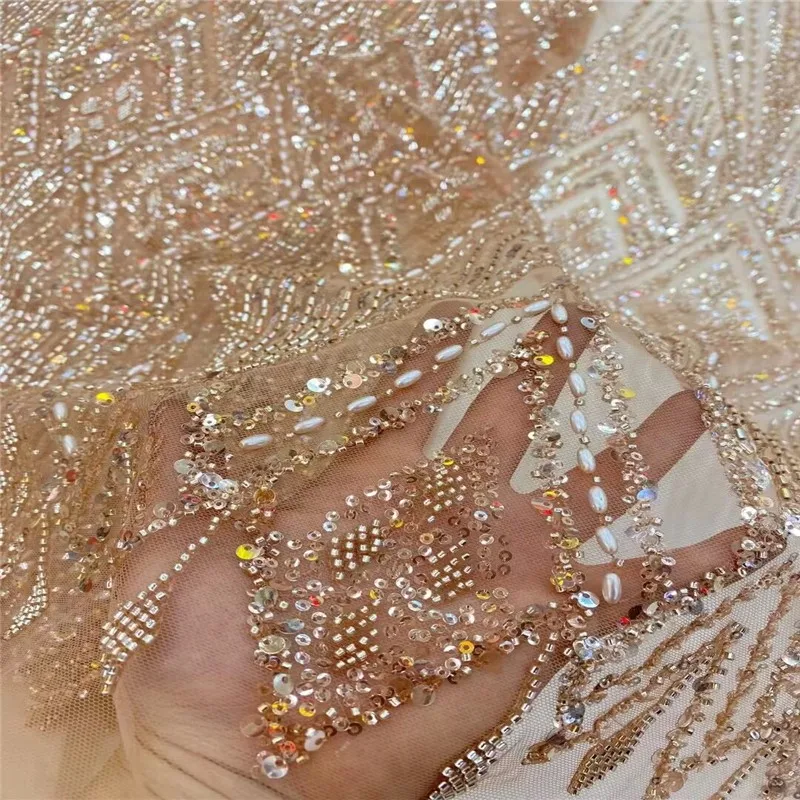 RapIndustry-Robe de Mariée Brodée de Paillettes, Tissu en Mousse Perlée, à la Mode