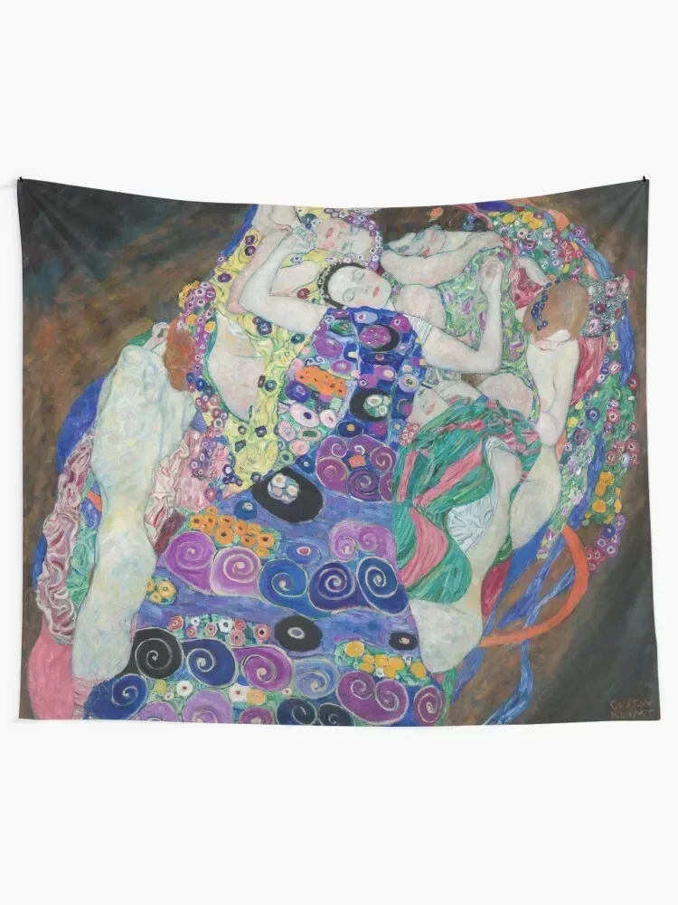 The Virgins by Gustav Klimt - Art Nouveau Tapestry Aesthetic Decoration Room Decor Wall Deco Tapestry