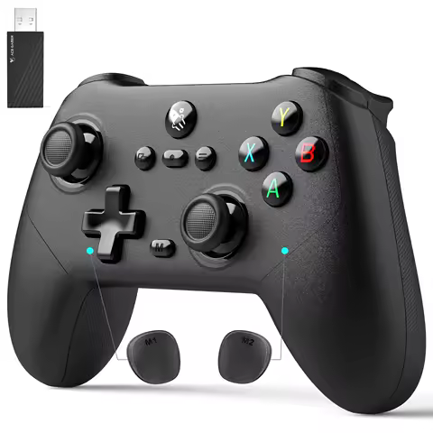 AceGamer PC Controller 2.4G Wireless Controller Vibration 6-Axis Gyro Sensor Compatible with Switch/PC/Android/iOS/Steam Deck