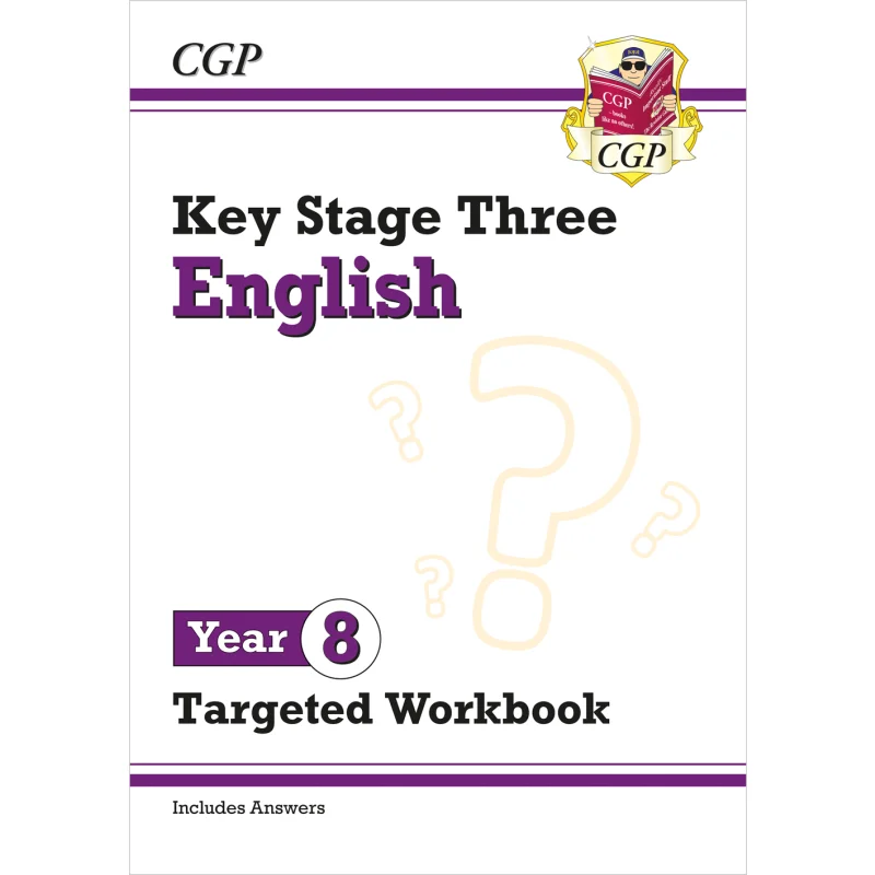 

New KS3 English Year 8 Targeted Workbook With Answers CGP Books Coordination Group Publications 9781789087840 Book