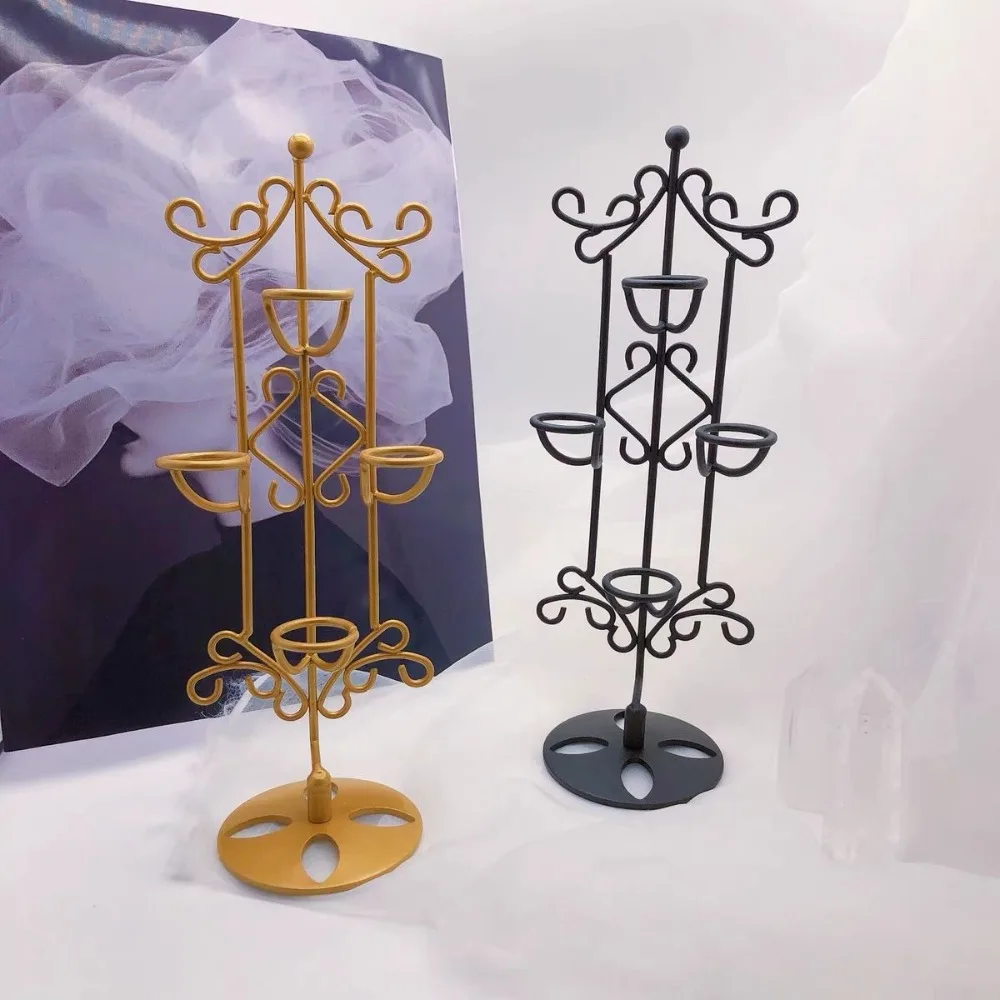 

Creative Electroplated Alloy Base Sculptures and Figurines Geometric Crystal Ball Ornament Accessories for Home Decor