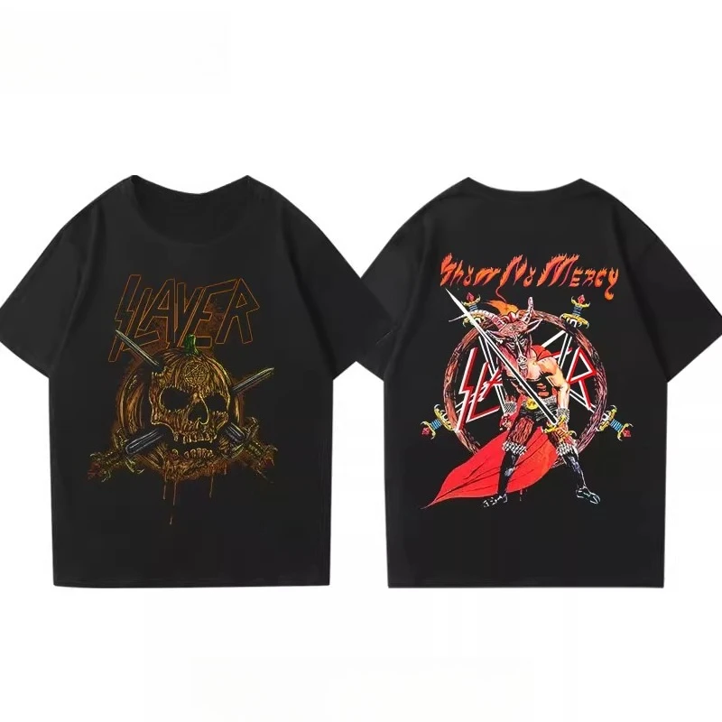 القاتل الفرقة الطرفية قصيرة الأكمام الرجال والأطفال تي شيرت ثلاثية الأبعاد ألياف البوليستر تورنت المعادن روك الشارع فضفاضة قصيرة الأكمام