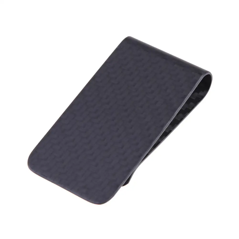 Carbon Fiber Money Clip Matte Black Credit Holder Wallet Gift